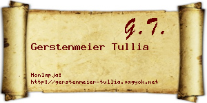 Gerstenmeier Tullia névjegykártya